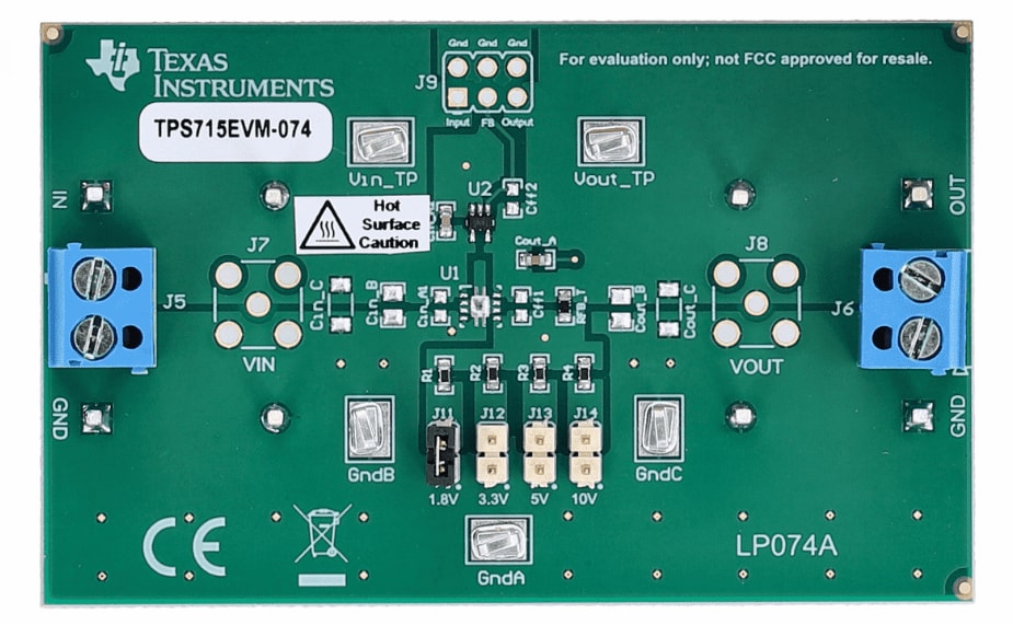 Texas Instruments TPS715EVM-074 Evaluation Module Texas Instruments TPS715EVM-074 Evaluation Module